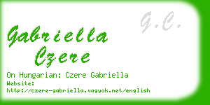 gabriella czere business card